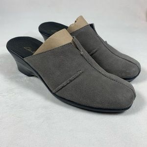 Clarks Leather Slip on Mule Sz 8M